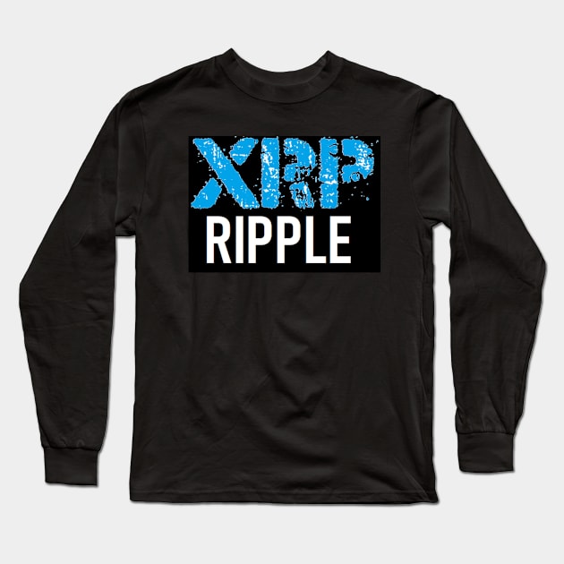 Ripple XRP (Front & Back Designs) Long Sleeve T-Shirt by DigitalNomadInvestor